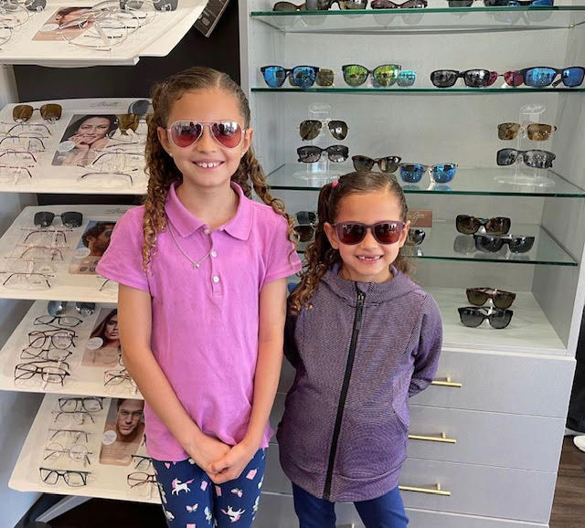Young Girls wearing sunglasses