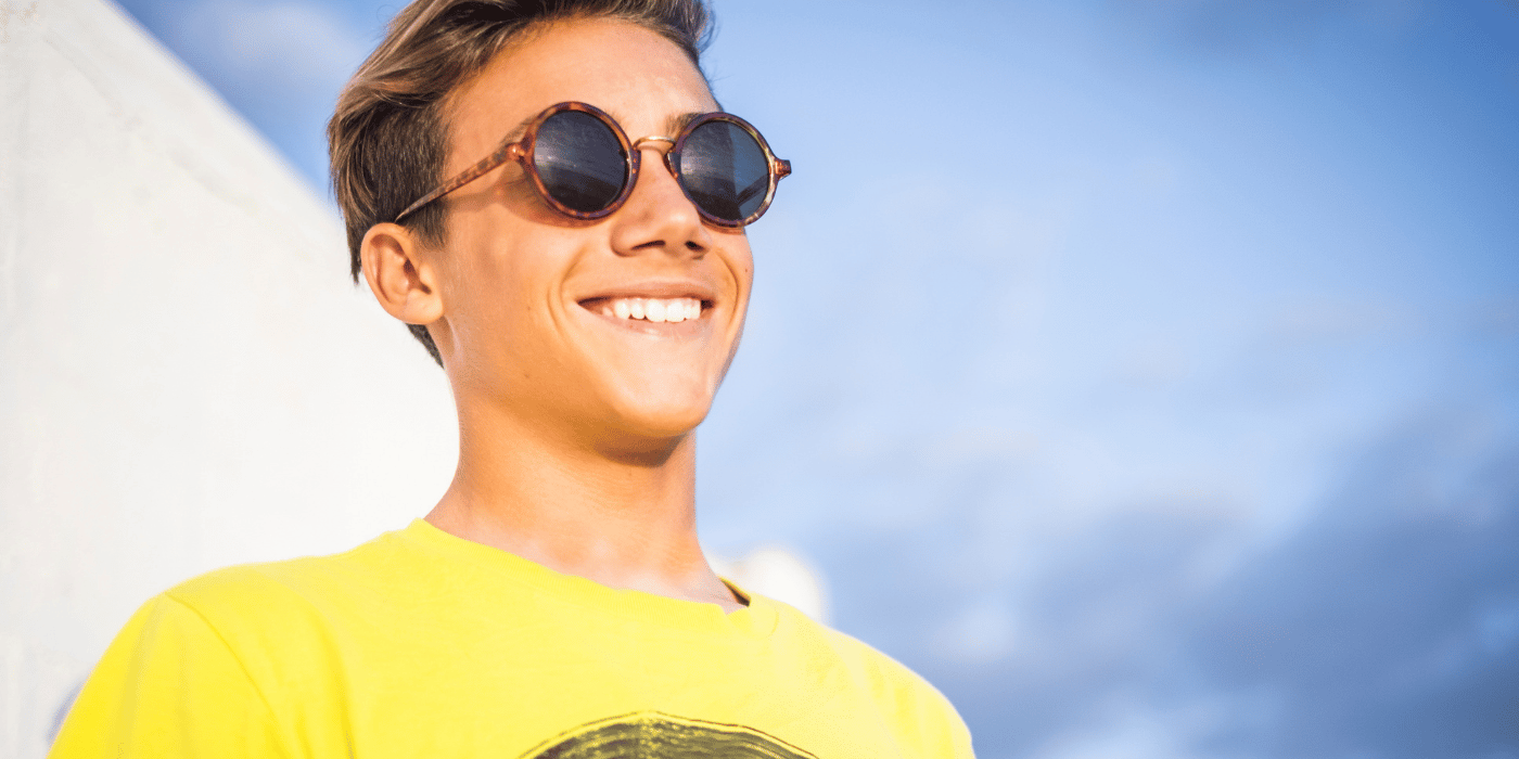Young man wearing sunglasses