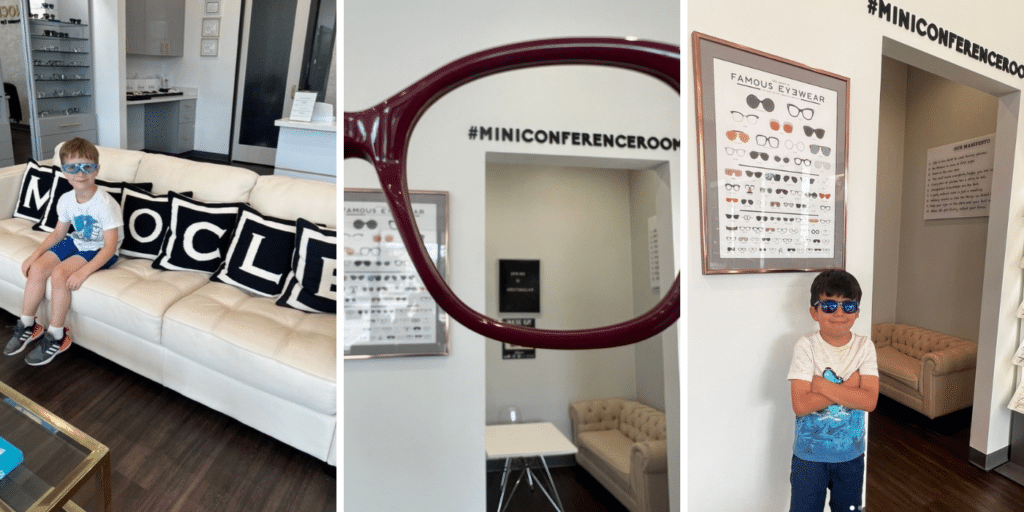 Looking through glasses while at Monocle Eye of West Houston, TX